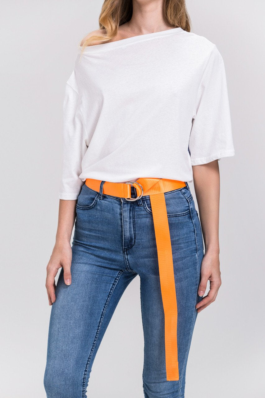 Neon Orange D-ring Belt Neon Orange D-ring Belt