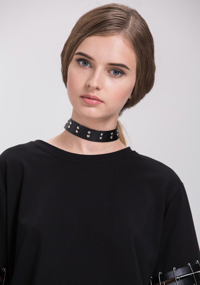 Double Studded Choker Necklace