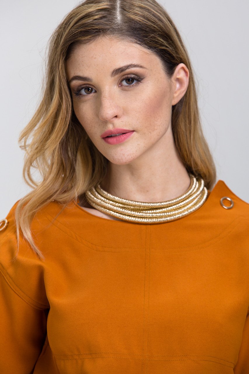 Gold Tiered Rope Choker Necklace Gold Tiered Rope Choker Necklace