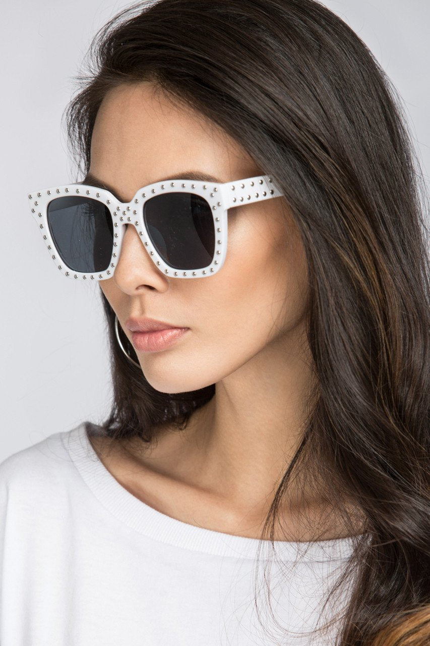 White Studded Wayfarer White Studded Wayfarer