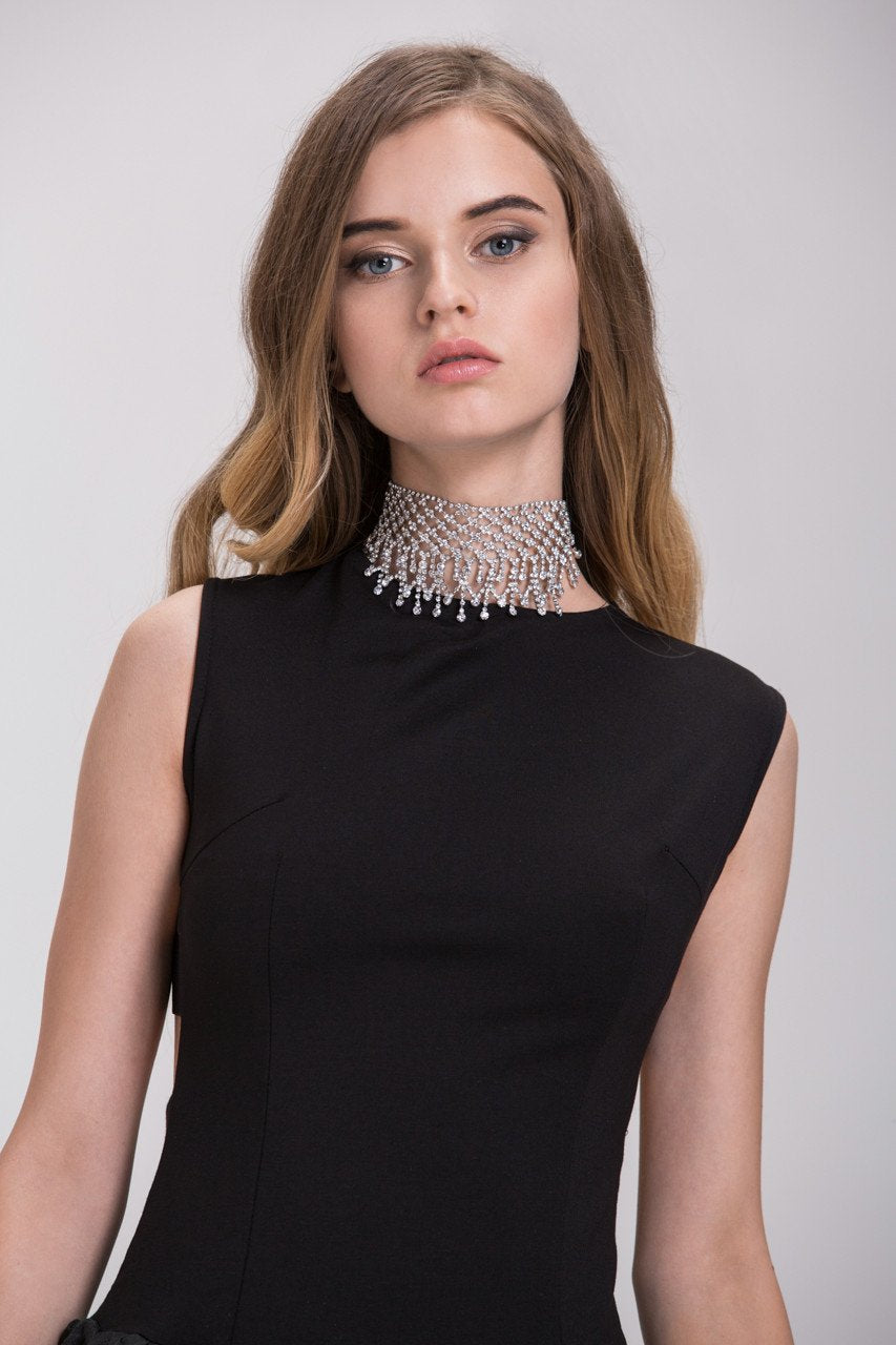Rawan Bin Hussain - Diamond Mesh Choker Necklace Rawan Bin Hussain - Diamond Mesh Choker Necklace