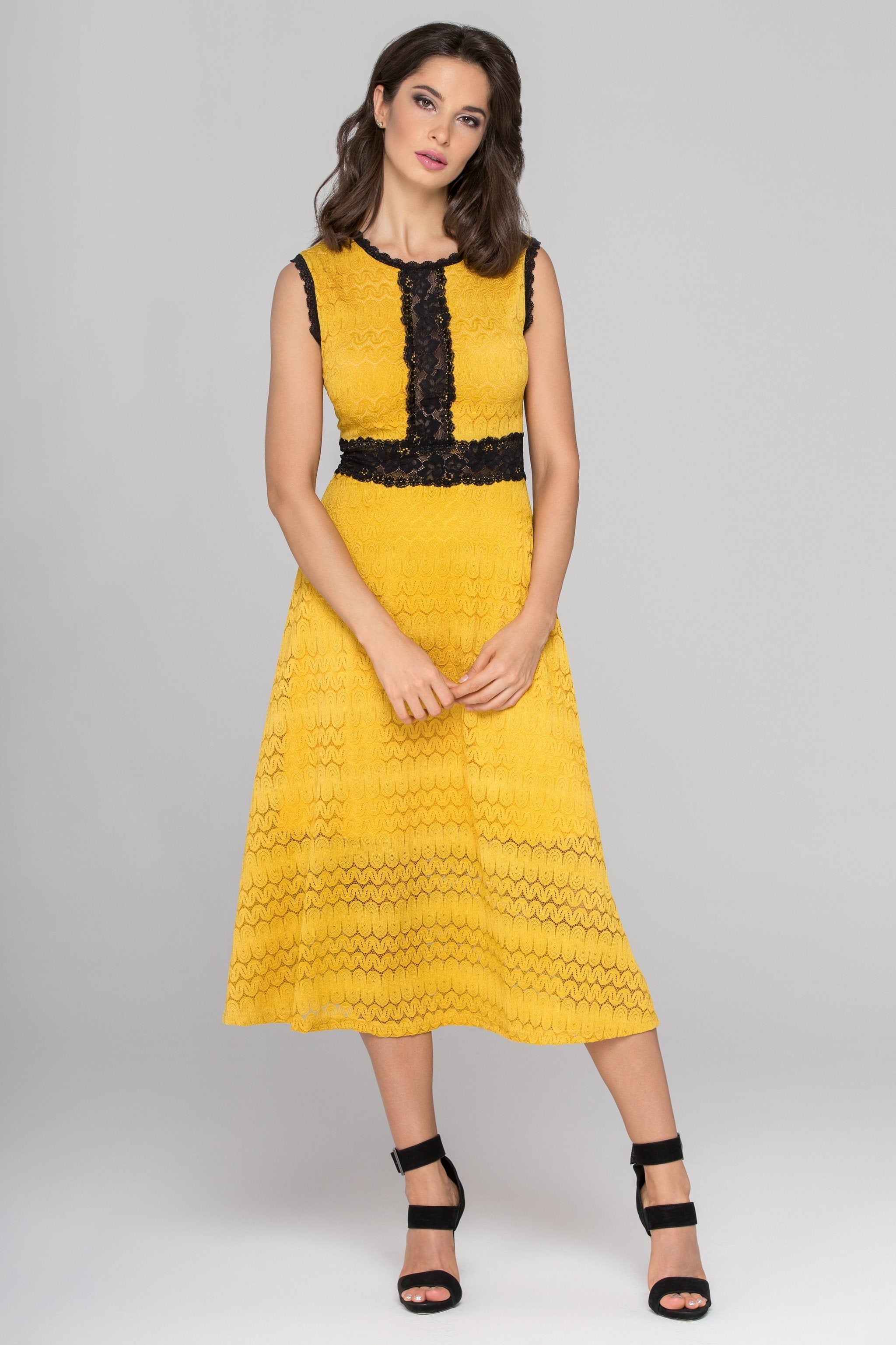 Yellow and Black Lace Midi dress Yellow and Black Lace Midi dress