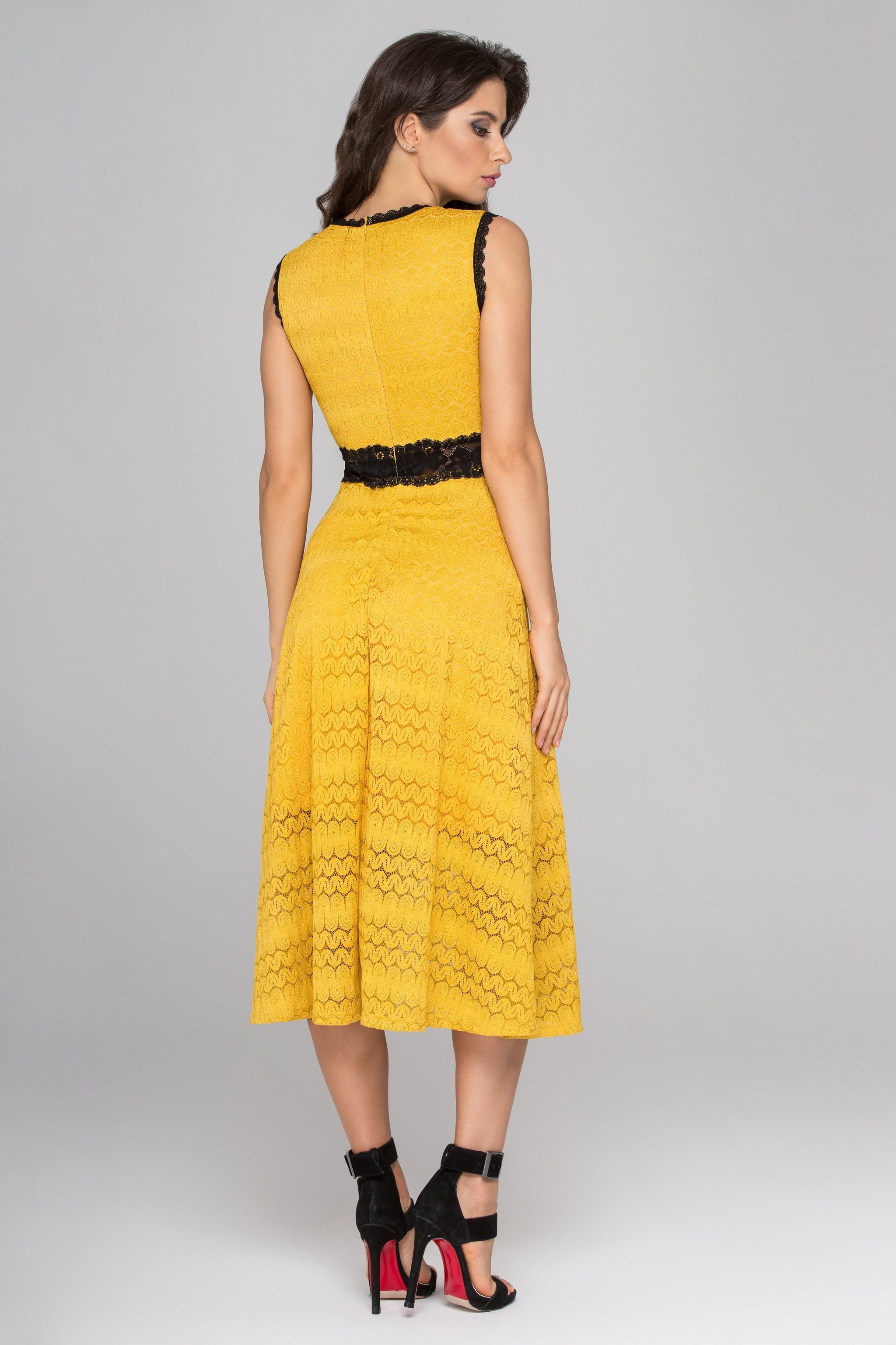 Yellow and Black Lace Midi dress Yellow and Black Lace Midi dress