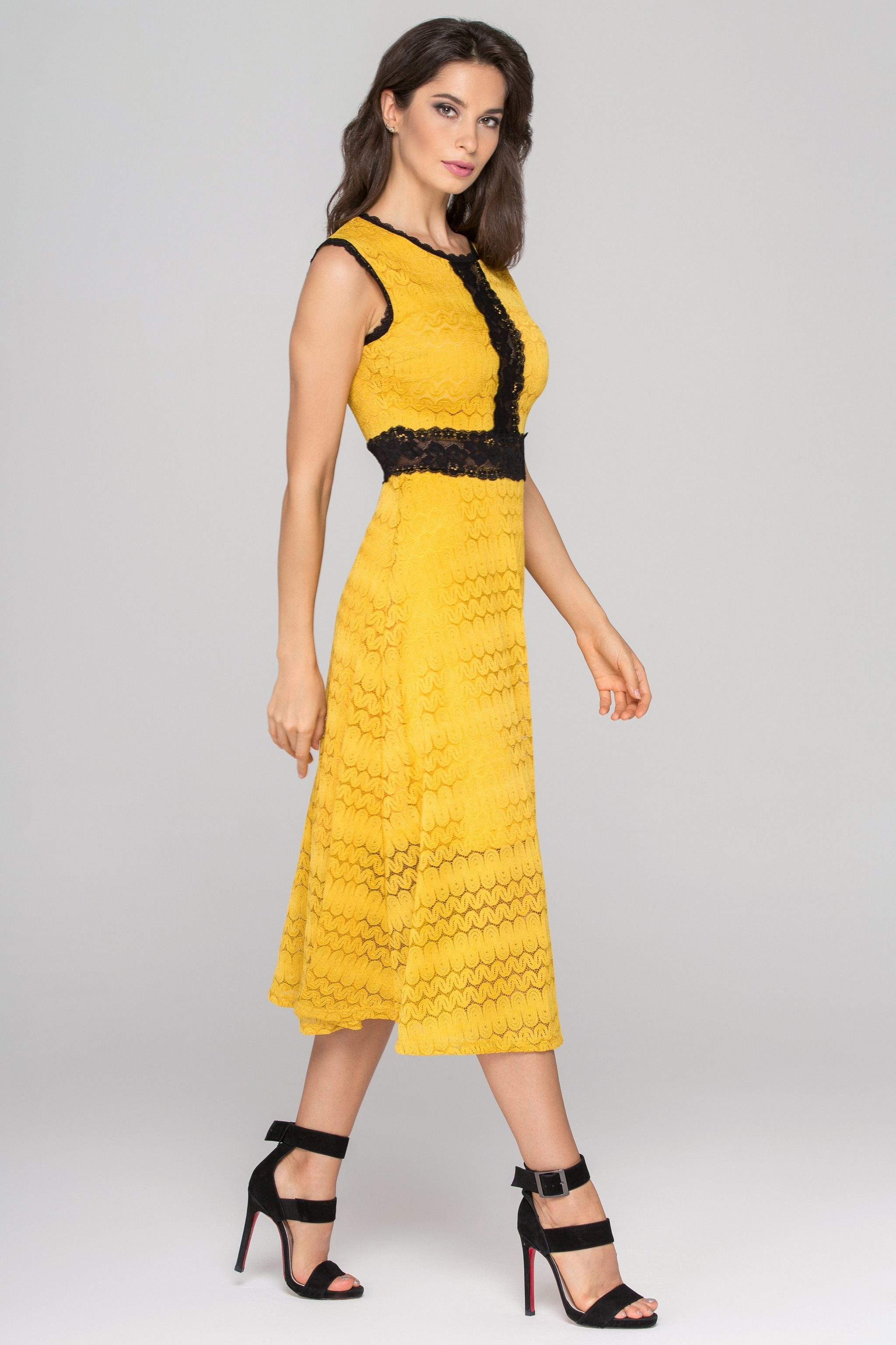 Yellow and Black Lace Midi dress Yellow and Black Lace Midi dress