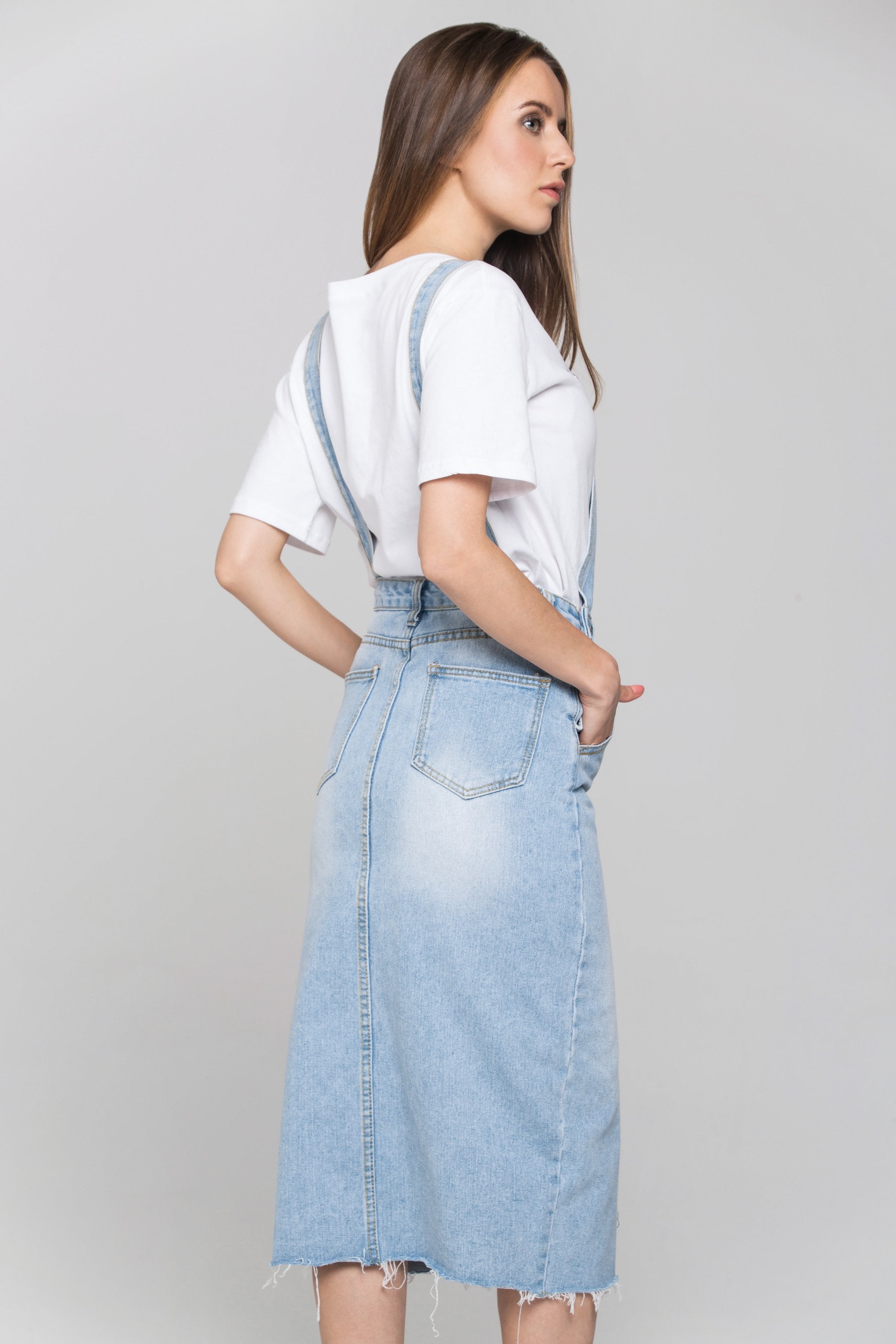 Blue Denim Jumper Skirt Blue Denim Jumper Skirt