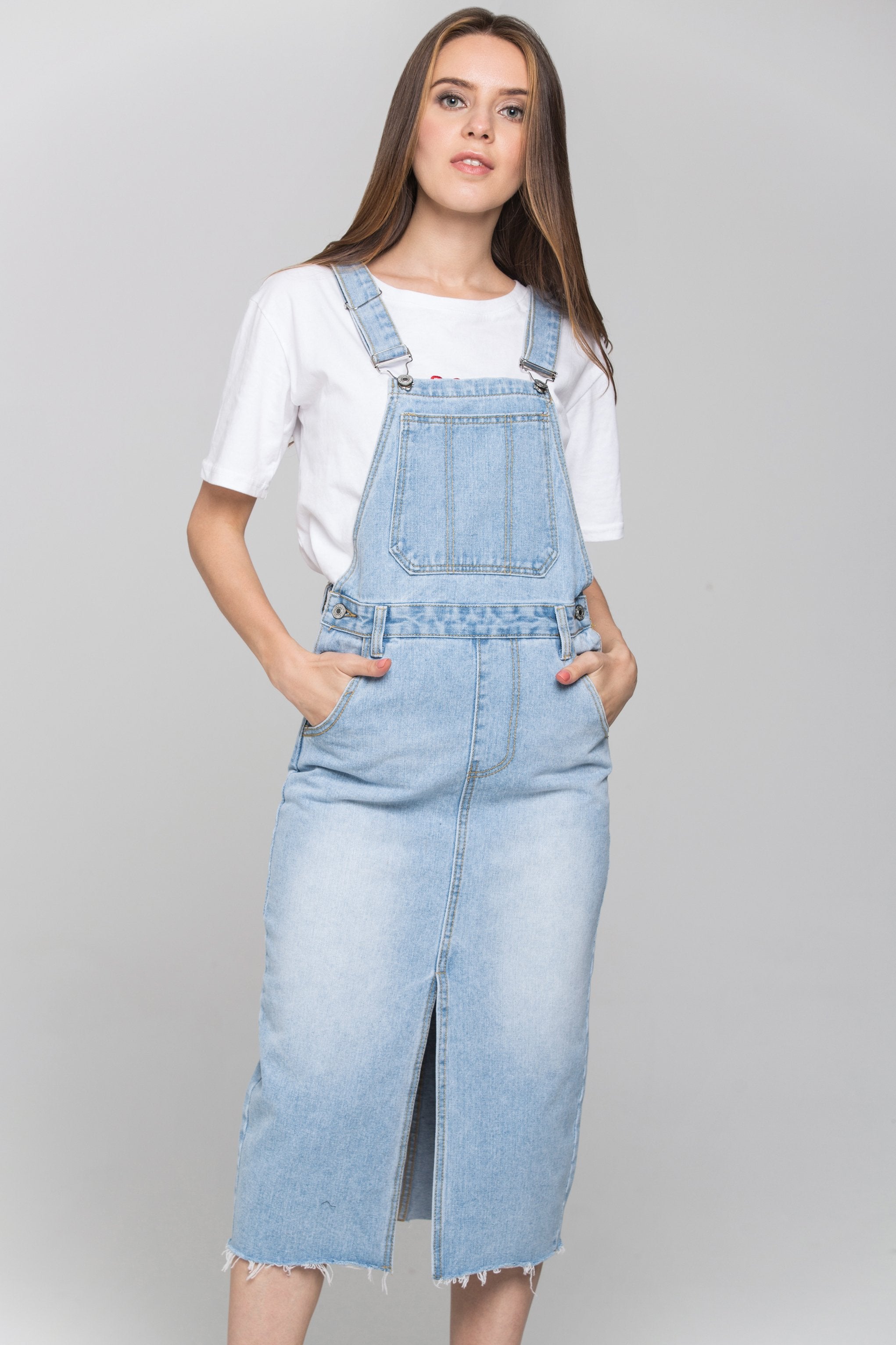 Blue Denim Jumper Skirt Blue Denim Jumper Skirt