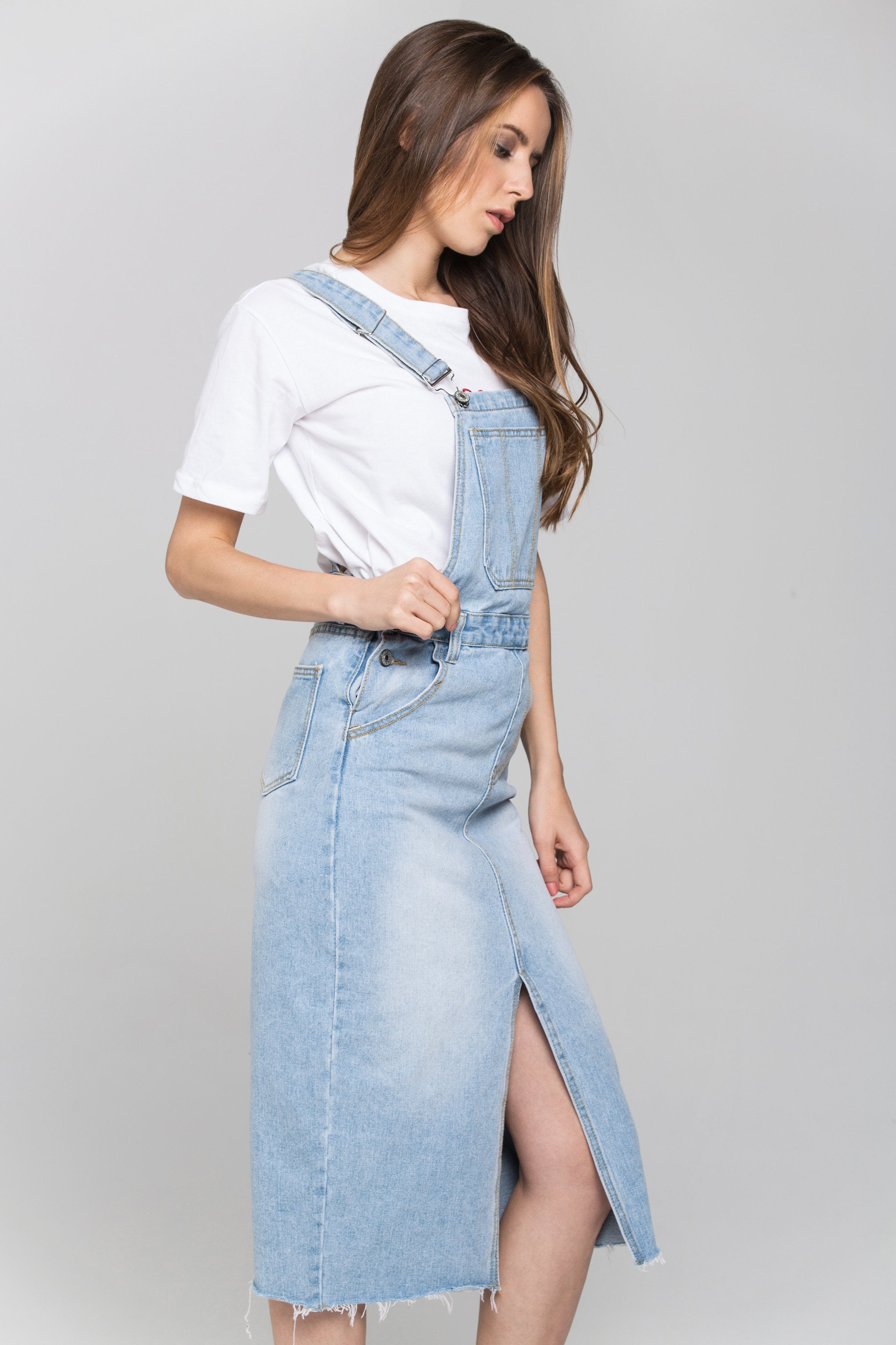 Blue Denim Jumper Skirt Blue Denim Jumper Skirt