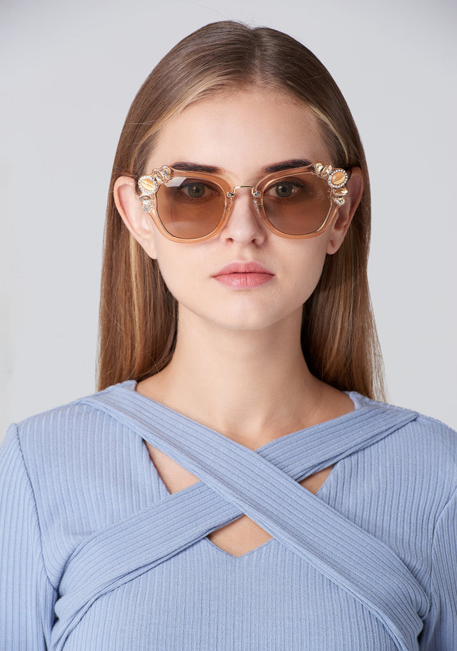 Champagne Jewel Tip Sunglasses