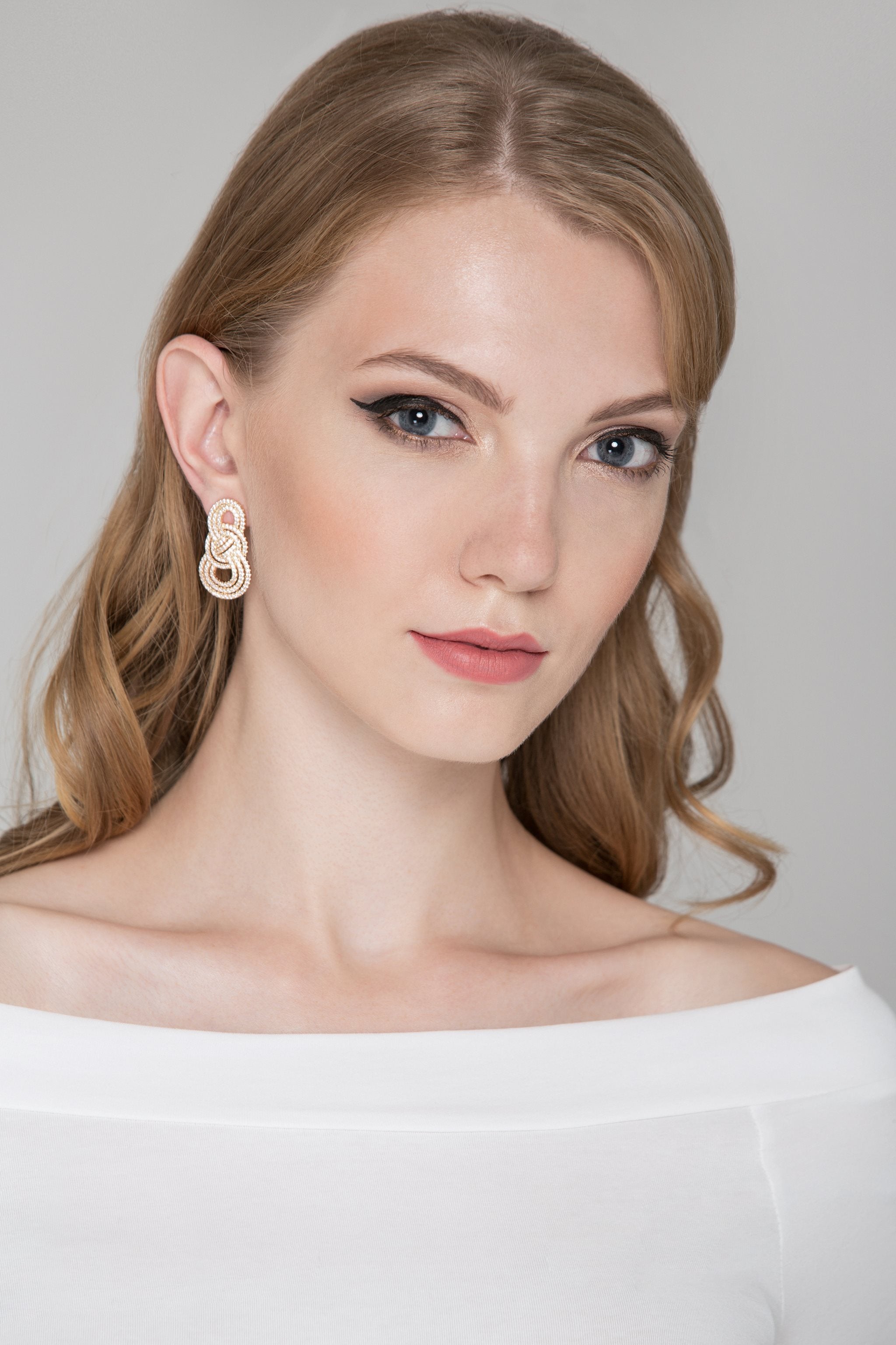 Gold Infinity Loop Diamond Earrings Gold Infinity Loop Diamond Earrings