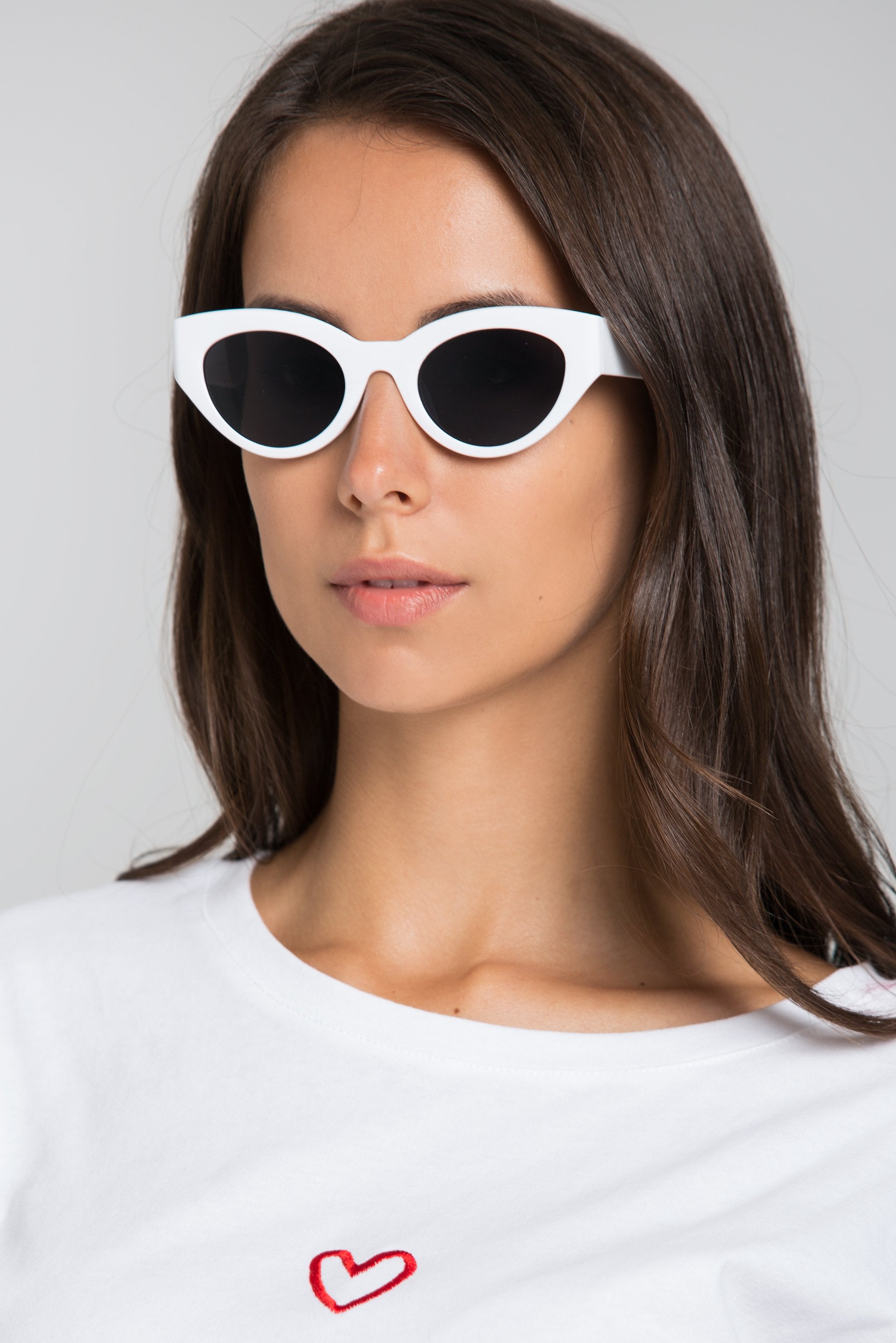White Retro Cat Eye Sunglasses White Retro Cat Eye Sunglasses