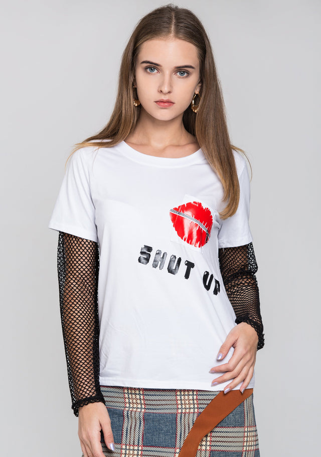 White Shut Up Top