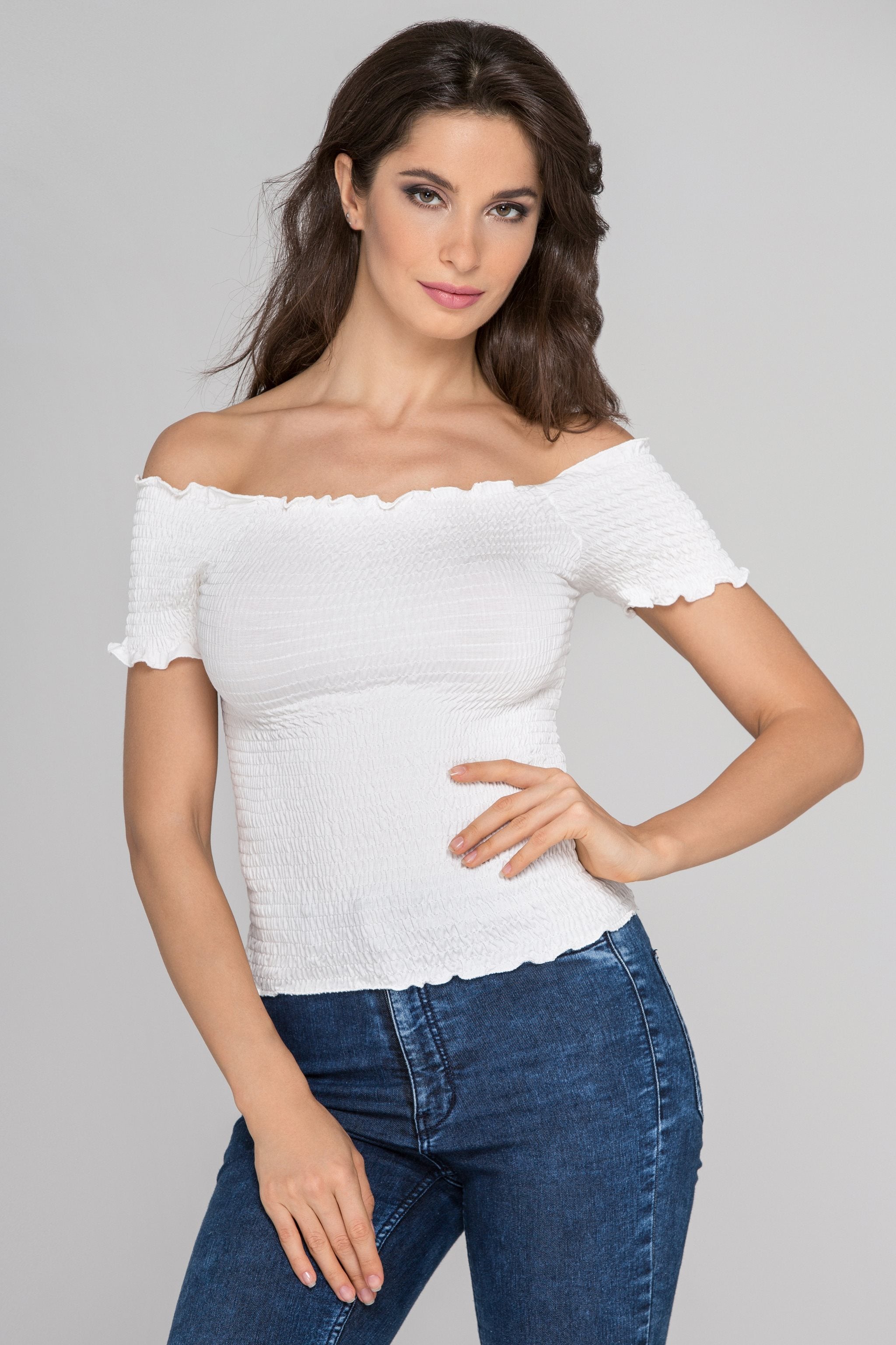 White Smocked Top White Smocked Top