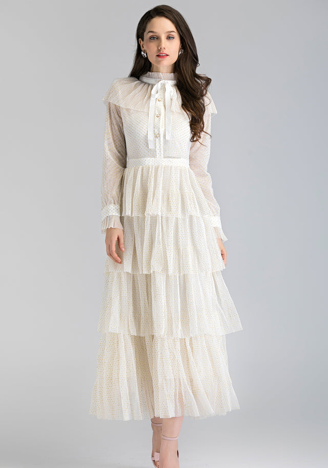 White Sparkle Maxi Dress