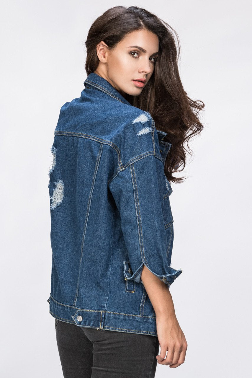 It Style Denim Jacket with Pins
