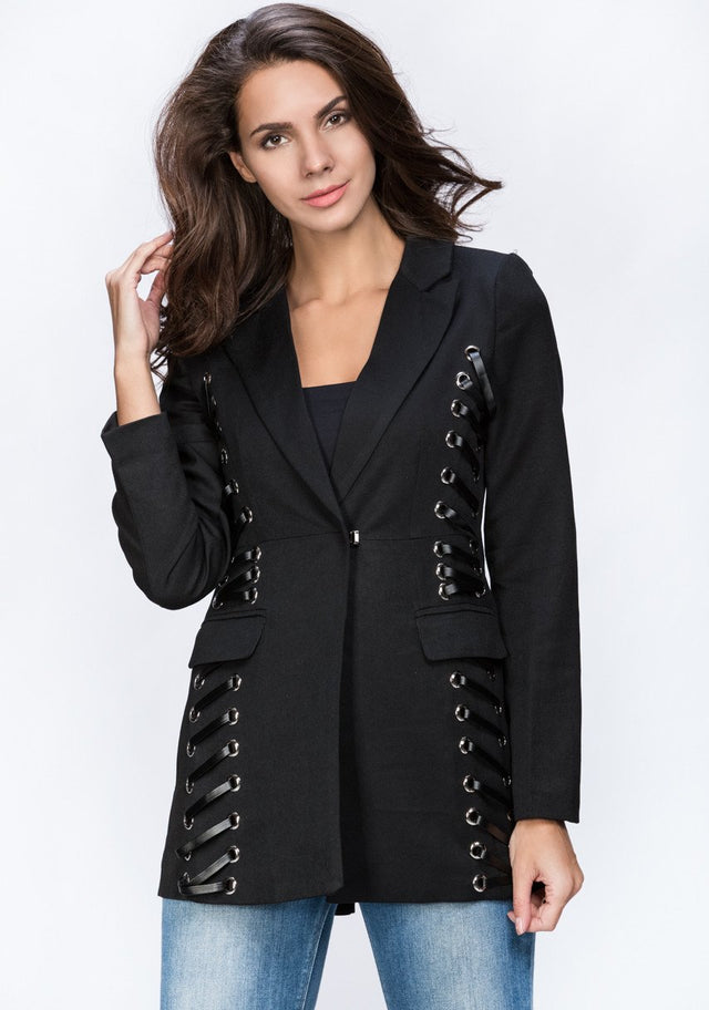 The Real Fouz - Lace Up Structured Blazer