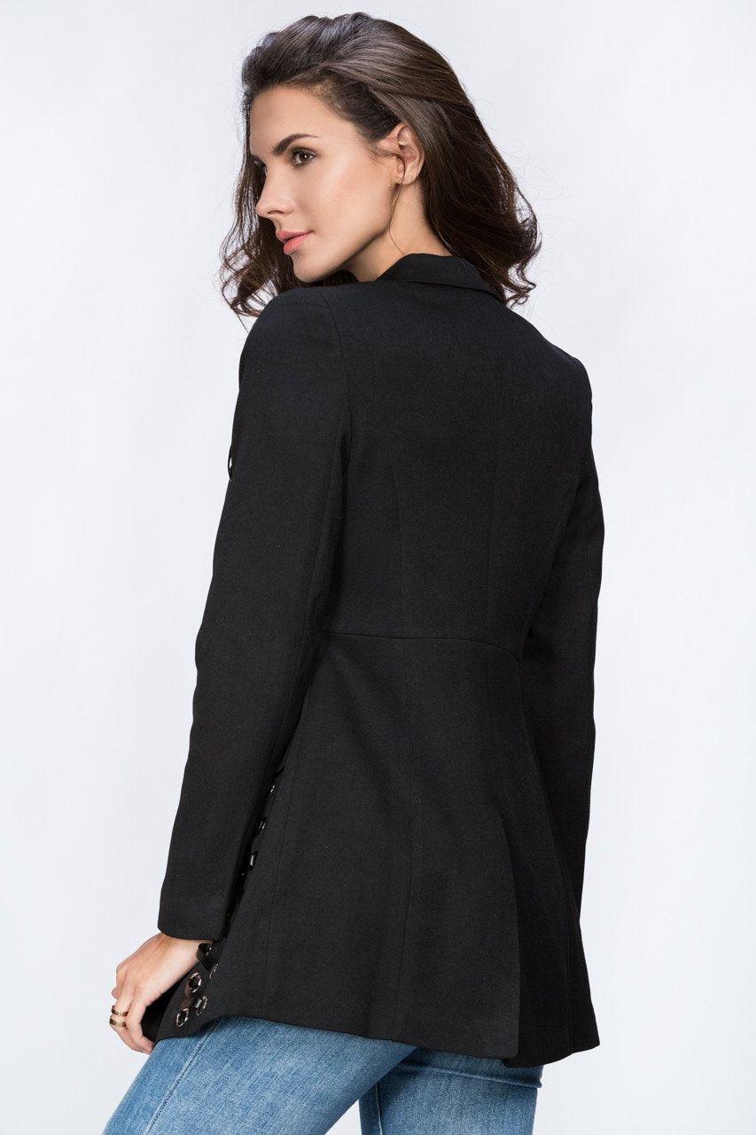 The Real Fouz - Lace Up Structured Blazer
