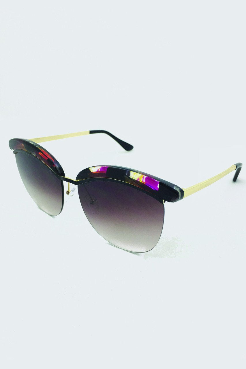 Black and Purple Top Rim Sunglasses