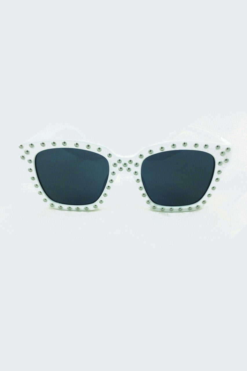 White Studded Wayfarer
