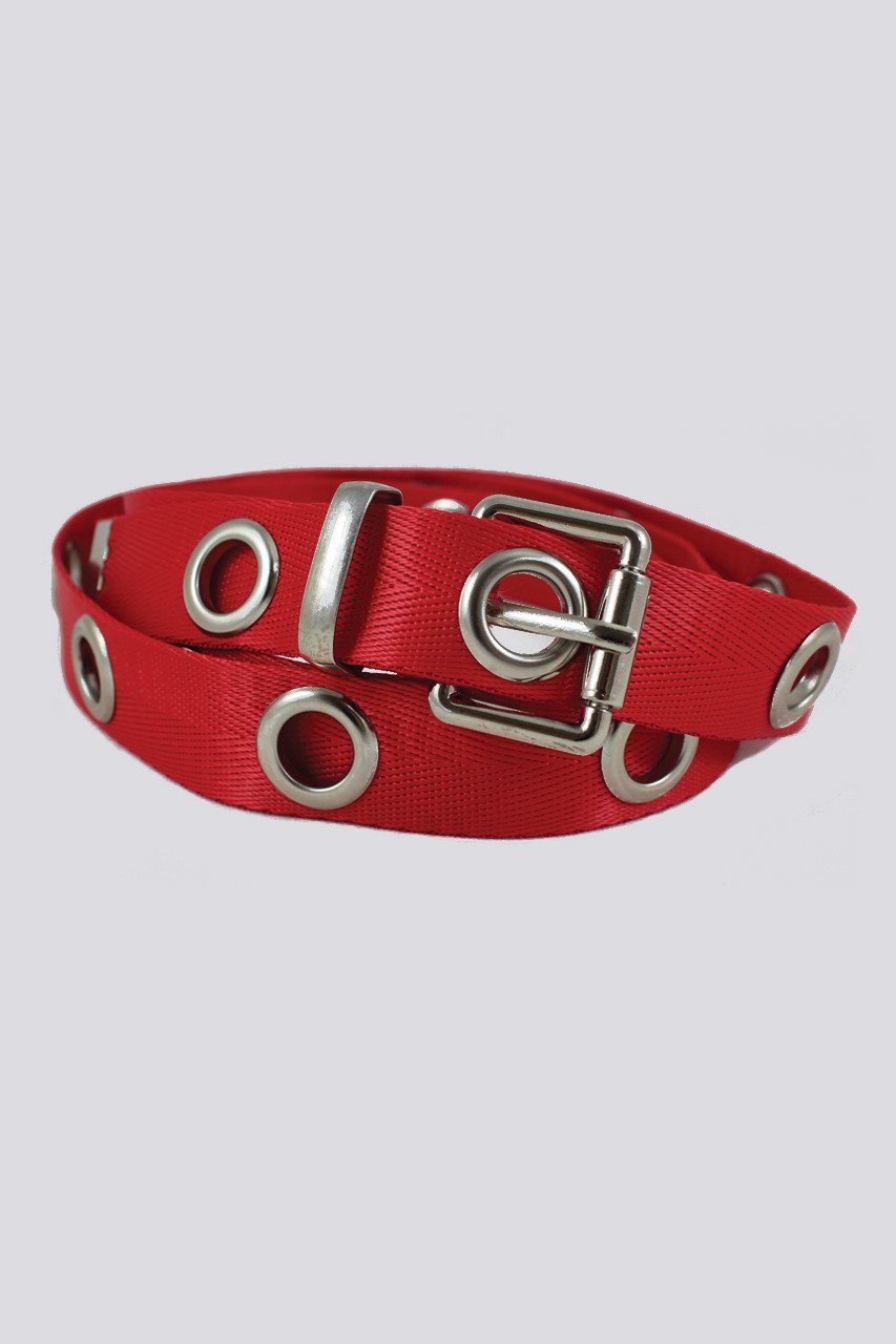 Red Ring Buckle Belt