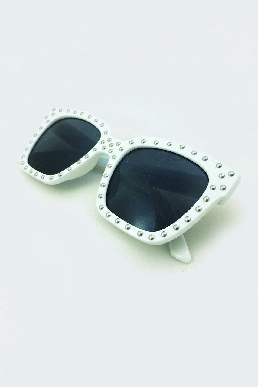 White Studded Wayfarer
