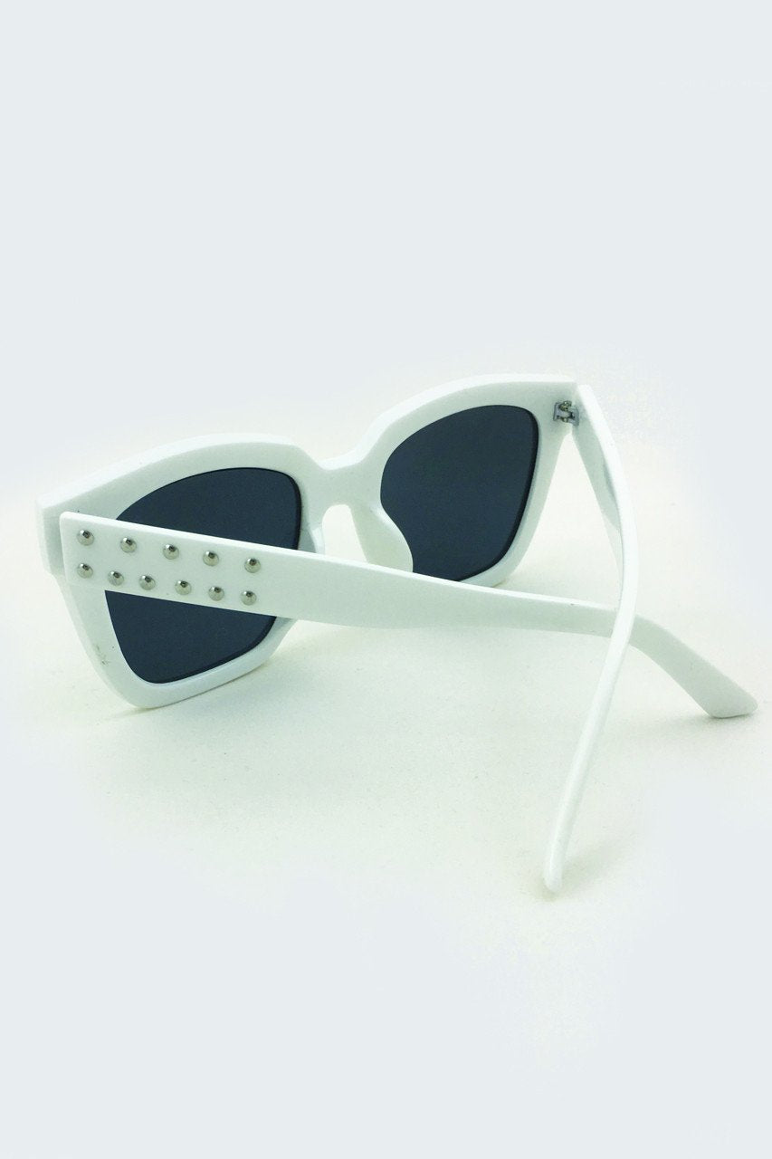 White Studded Wayfarer