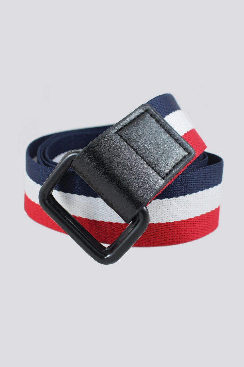 Rania Fawaz - Red White & Blue Square-ring Belt