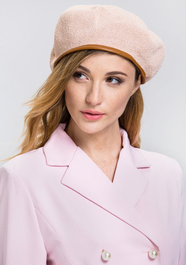 Peach Beret hat