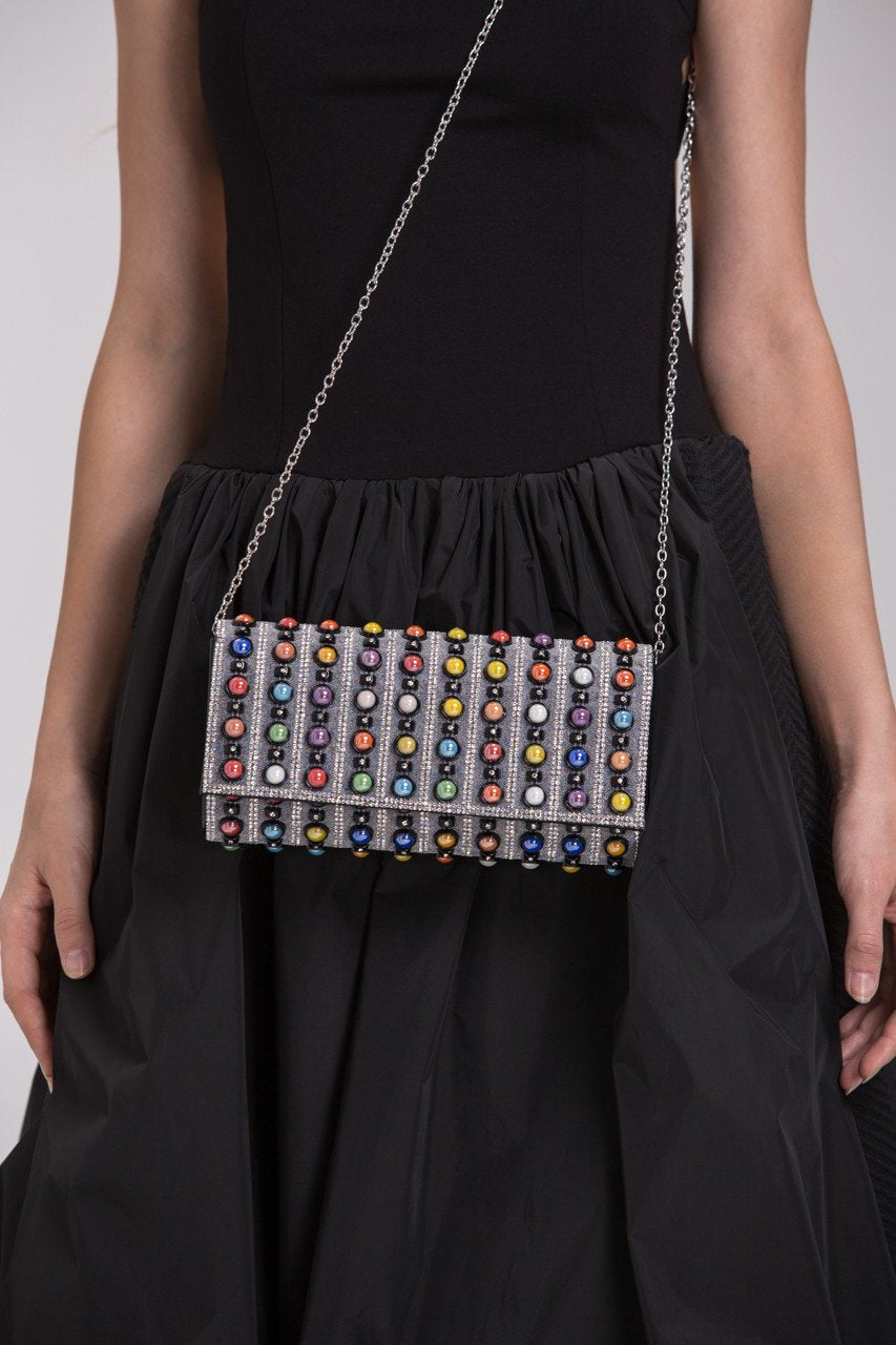 Rainbow Marble Sling Clutch