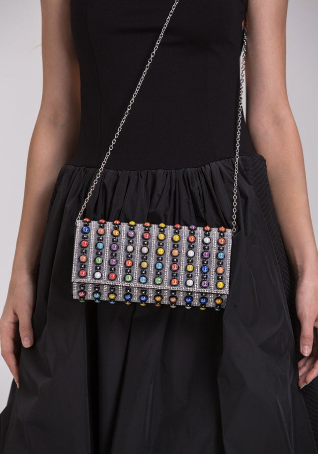 Rainbow Marble Sling Clutch