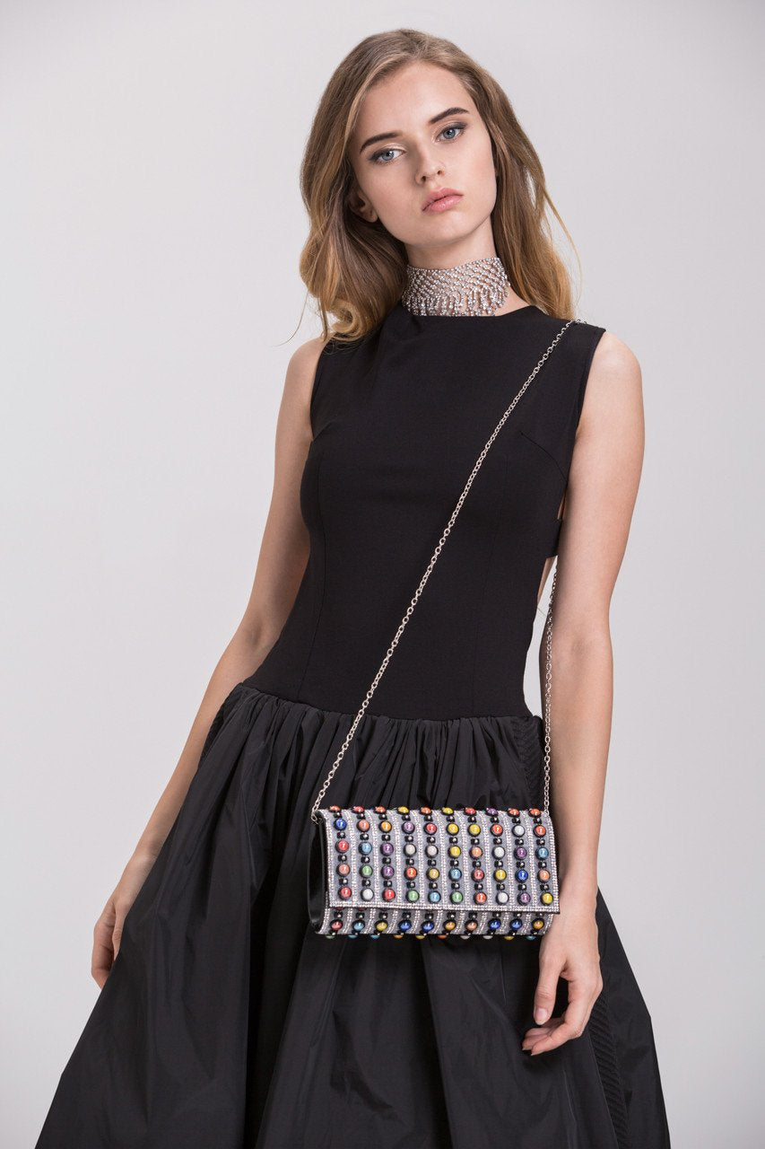 Rainbow Marble Sling Clutch