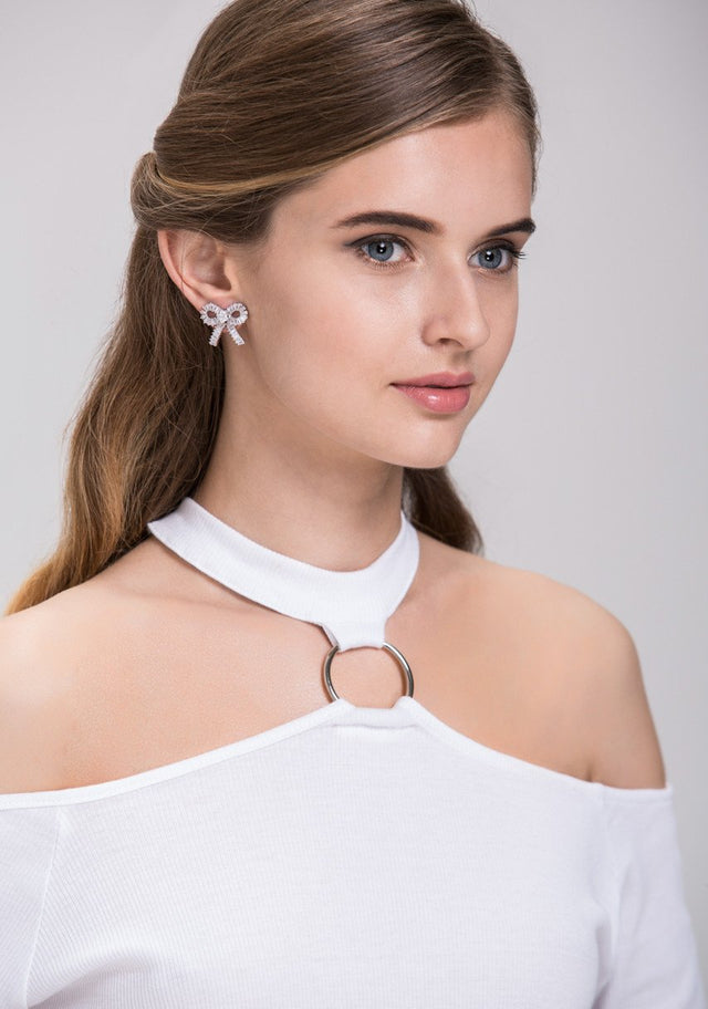 Bow Diamond Earrings