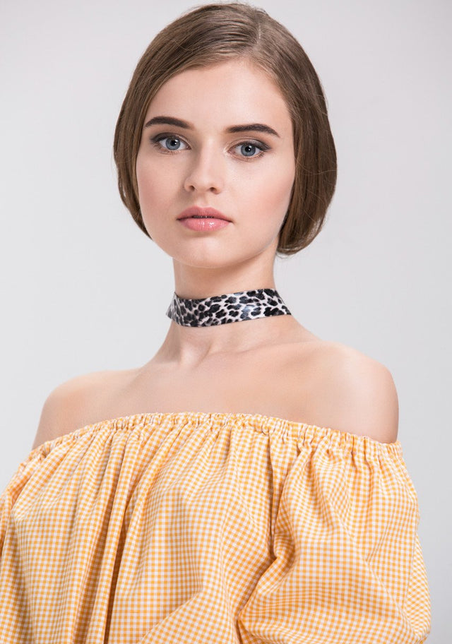 Cheetah Print Choker Necklace