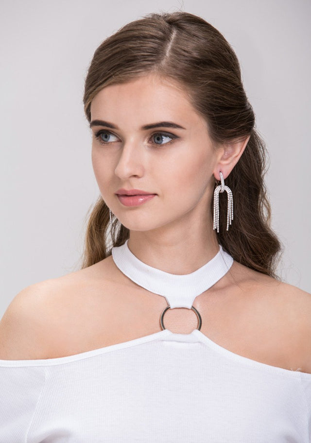 Rawan Bin Hussain - Diamond Knot Dangling Earrings