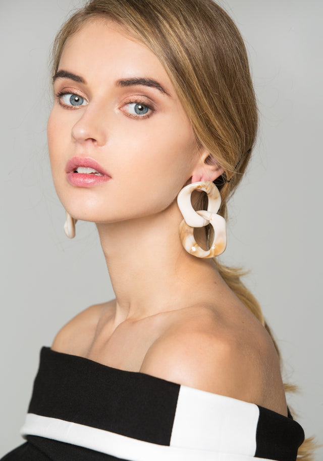 Marble Acrylic Drop Earrings