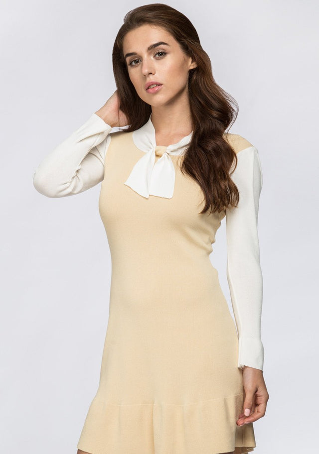 Cream School Girl Mini Dress