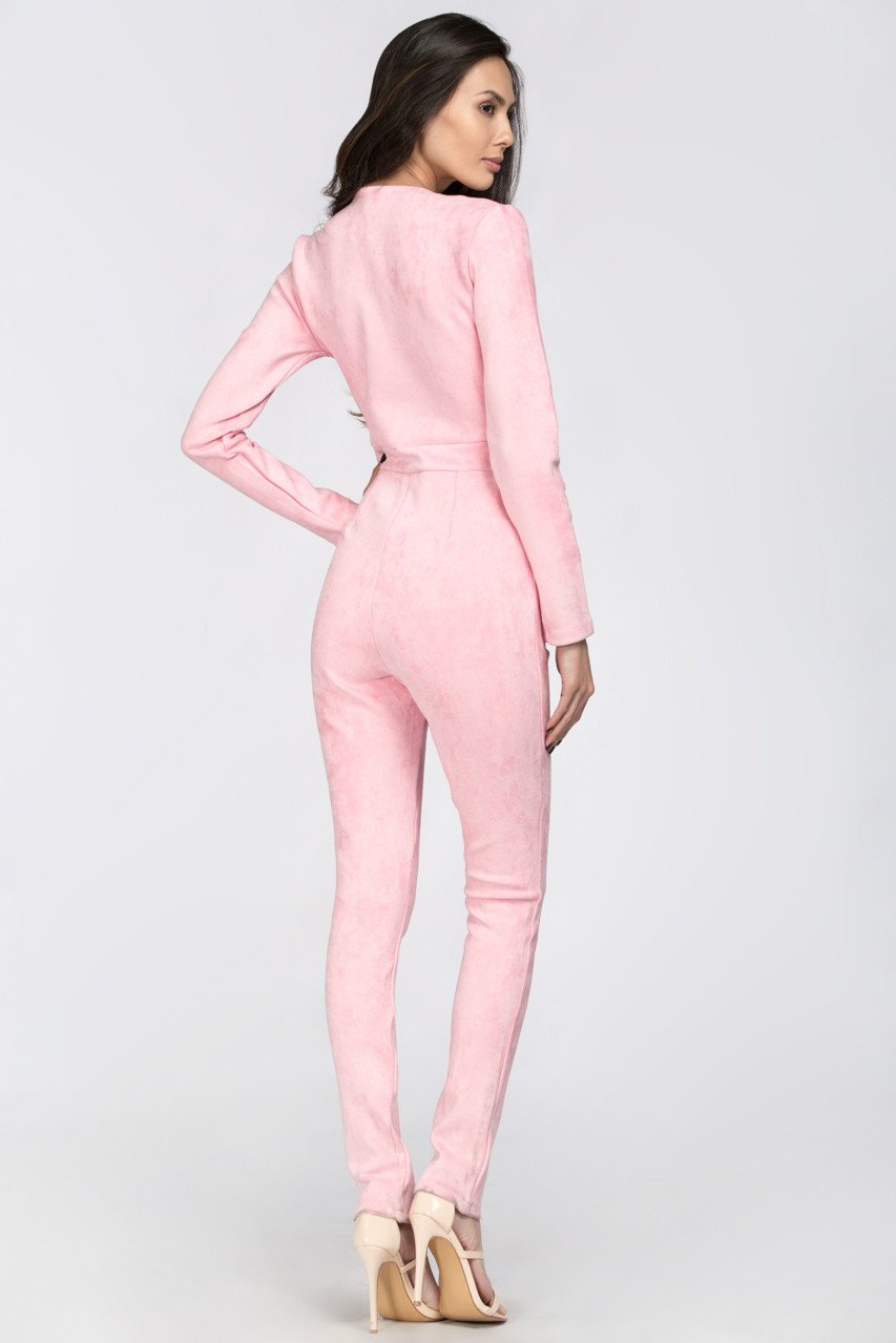 Pink Side Zip Jumpsuit