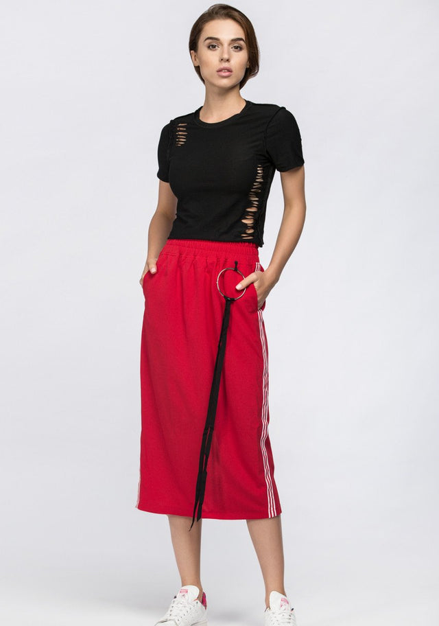 Maram Zbaeda - Red Sweat Skirt