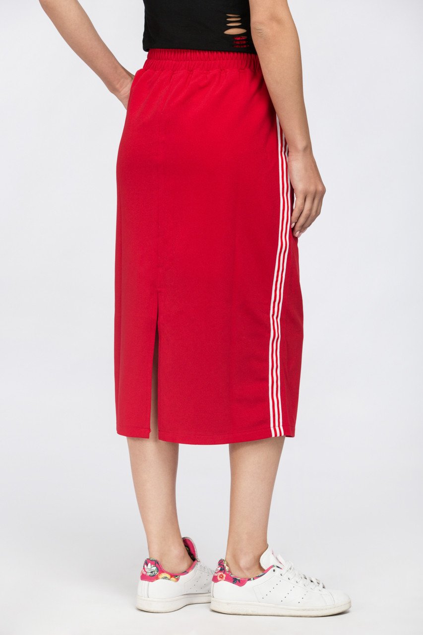 Maram Zbaeda - Red Sweat Skirt