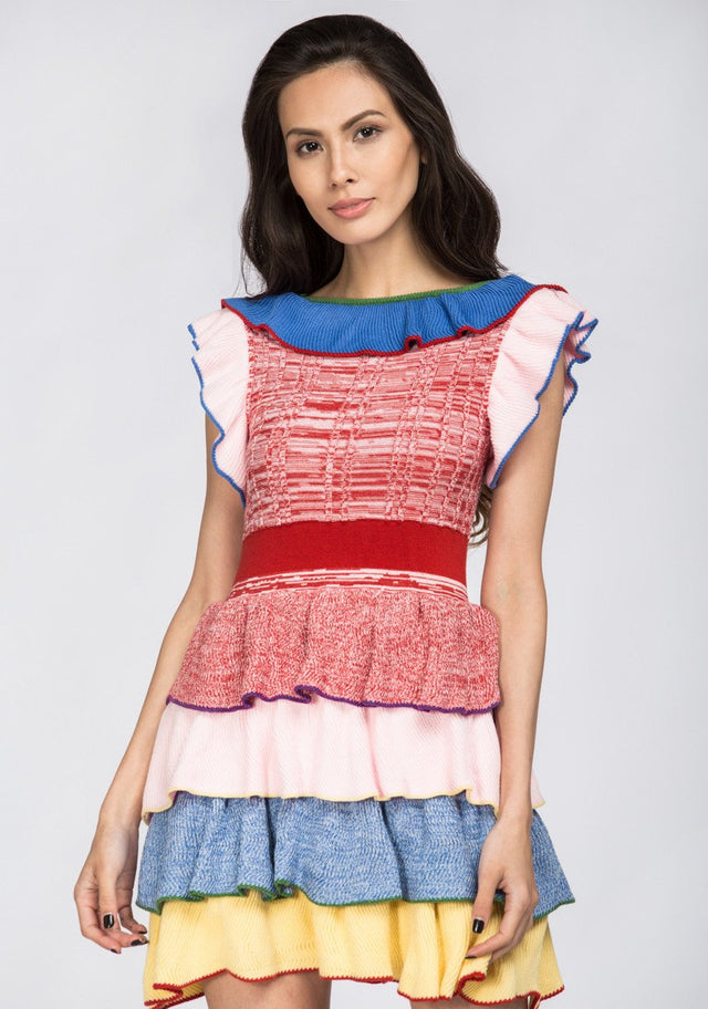 Ruffled Lollipop Knit Top