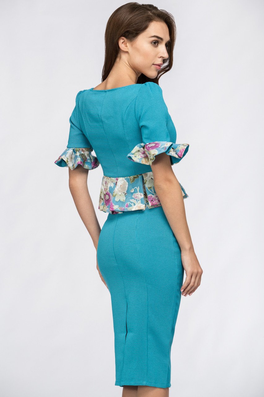 Tiffany Spring Peplum Midi Dress