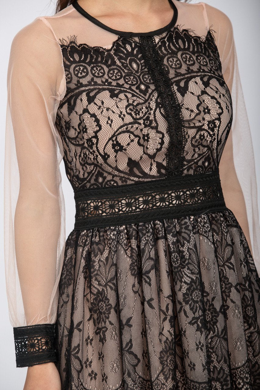 Victorian Lace Midi Dress