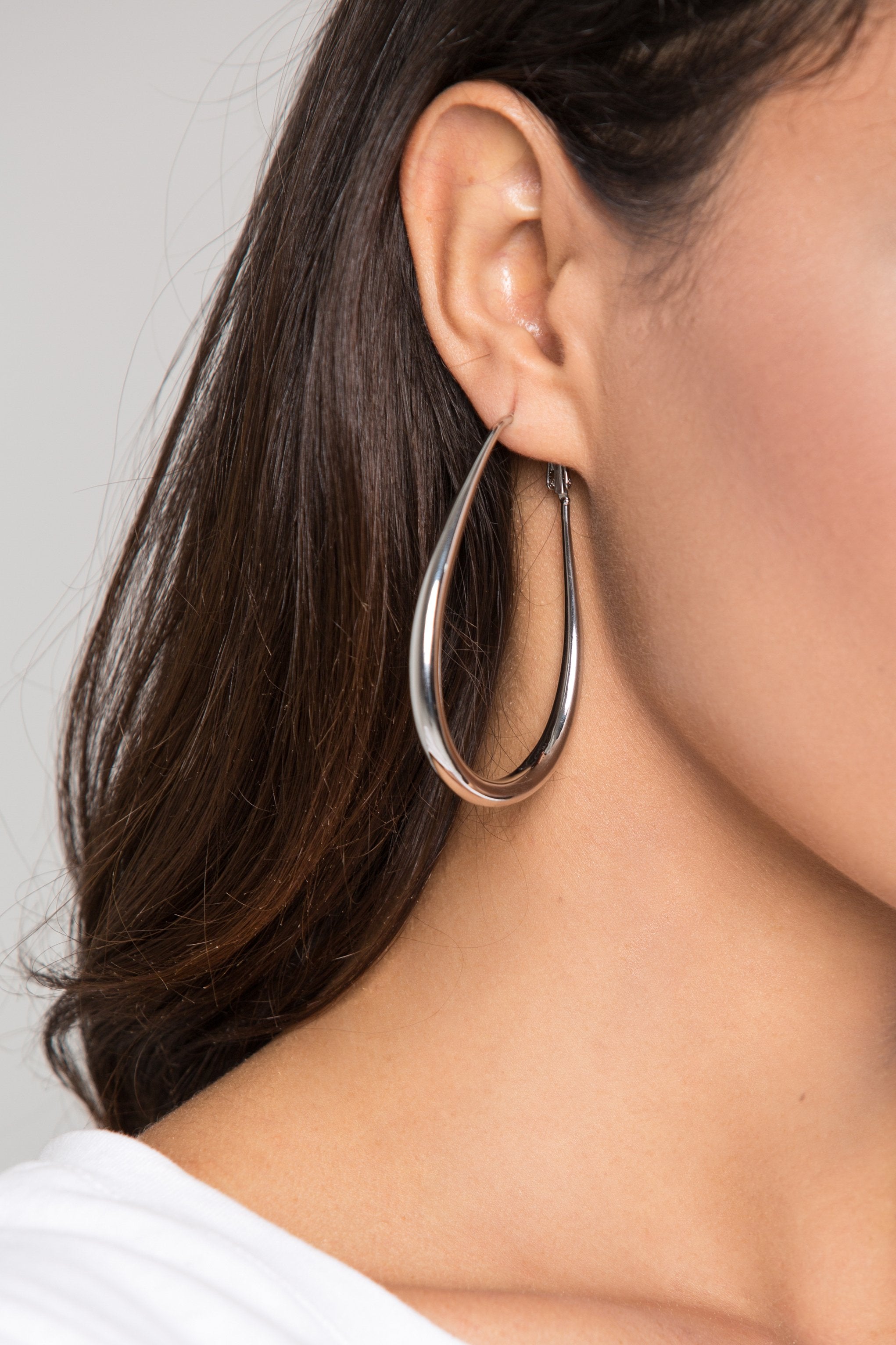Silver U-Hoop Earrings
