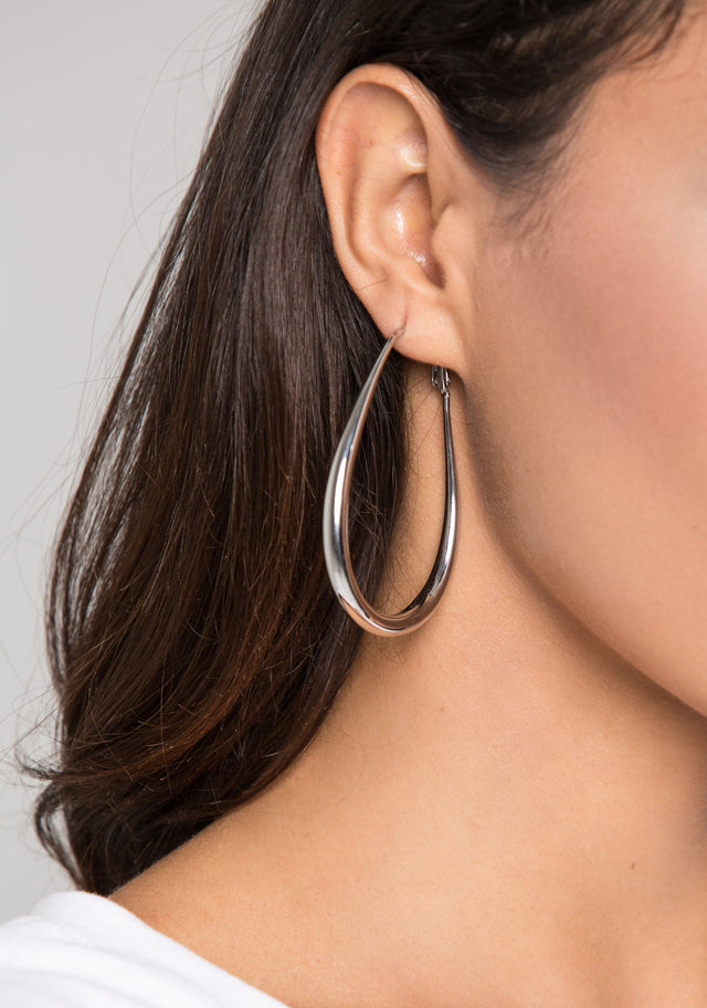 Silver U-Hoop Earrings