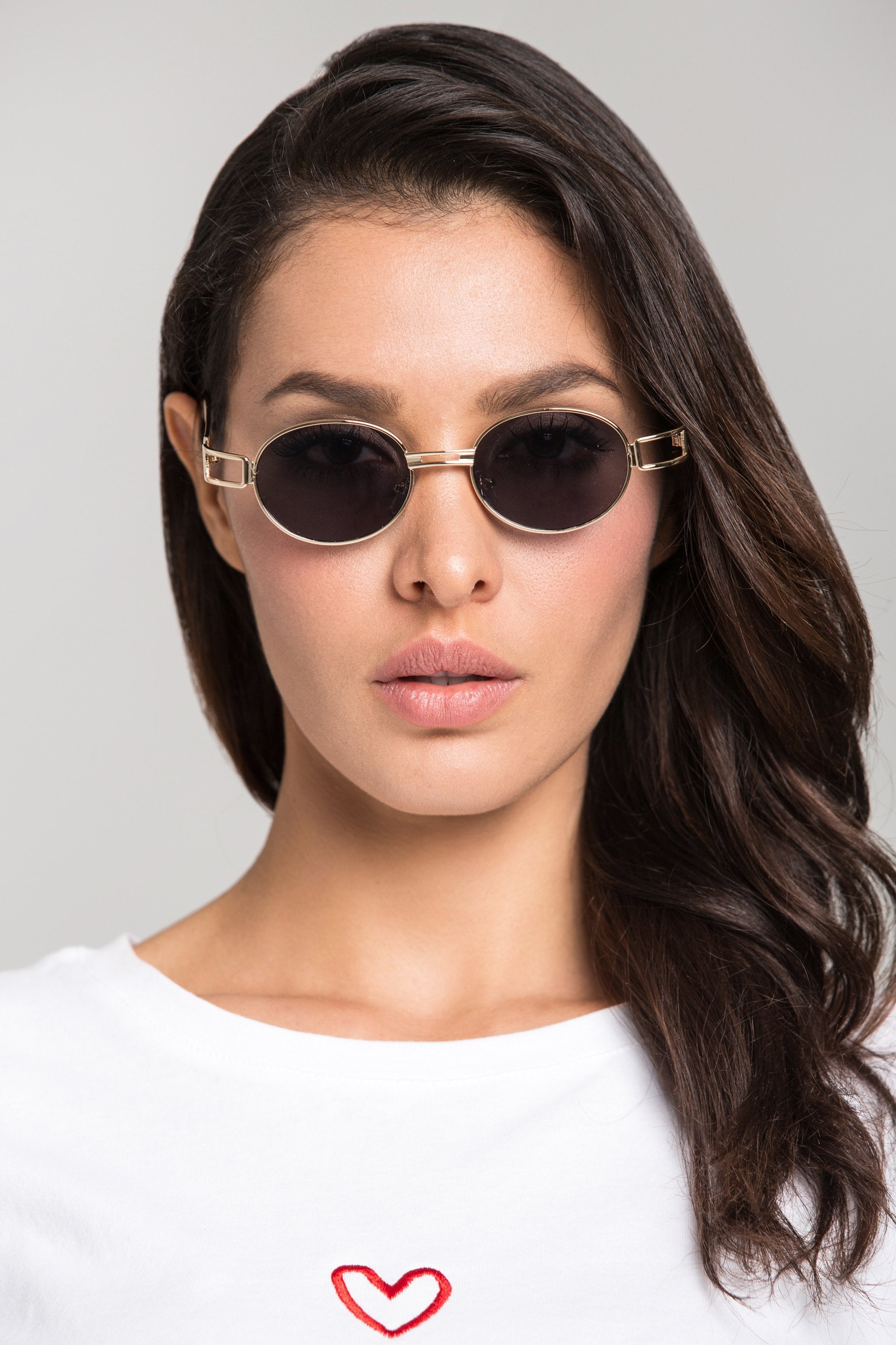 Black and Gold Double Temple Vintage Sunglasses
