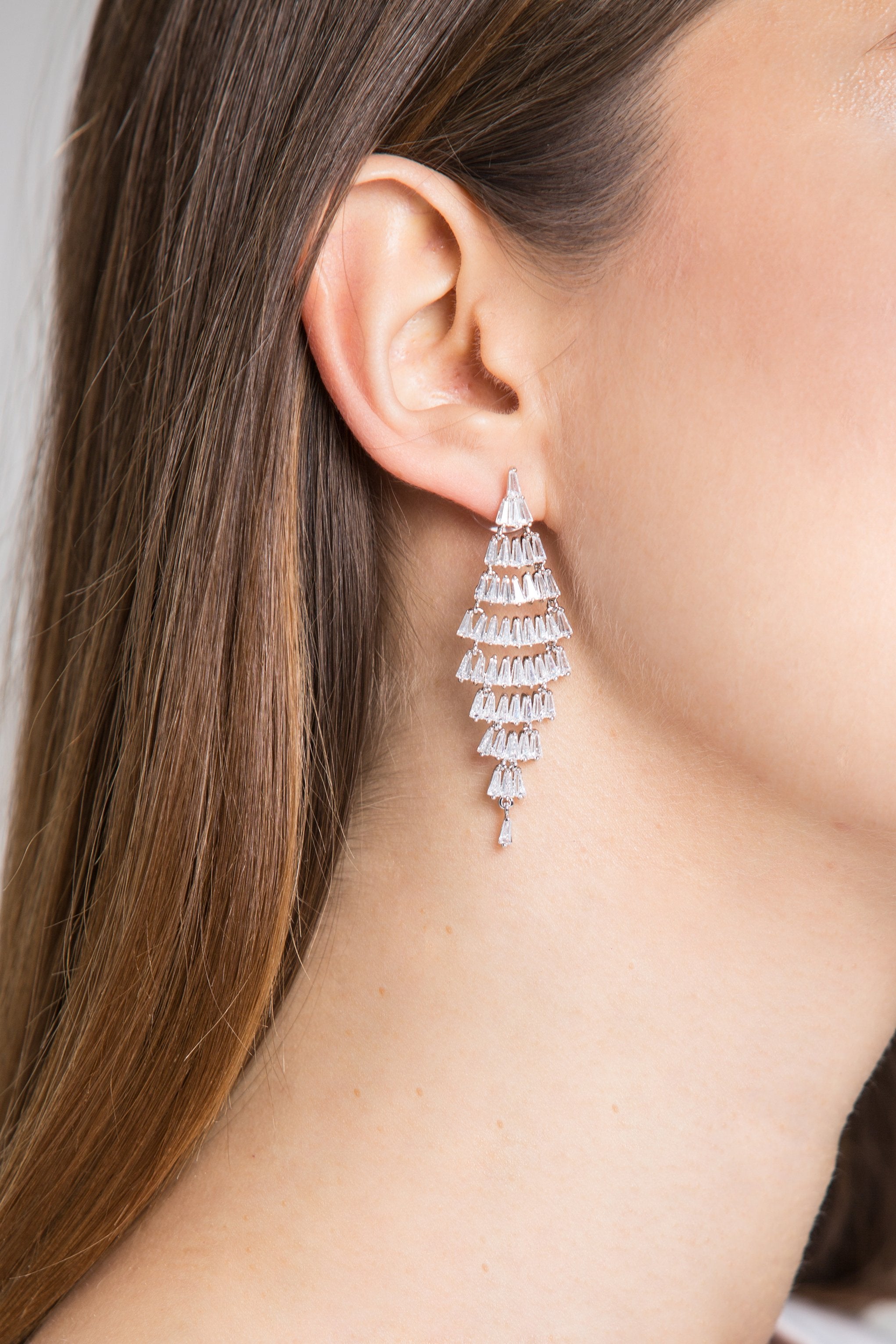 Tiered Diamond Earrings