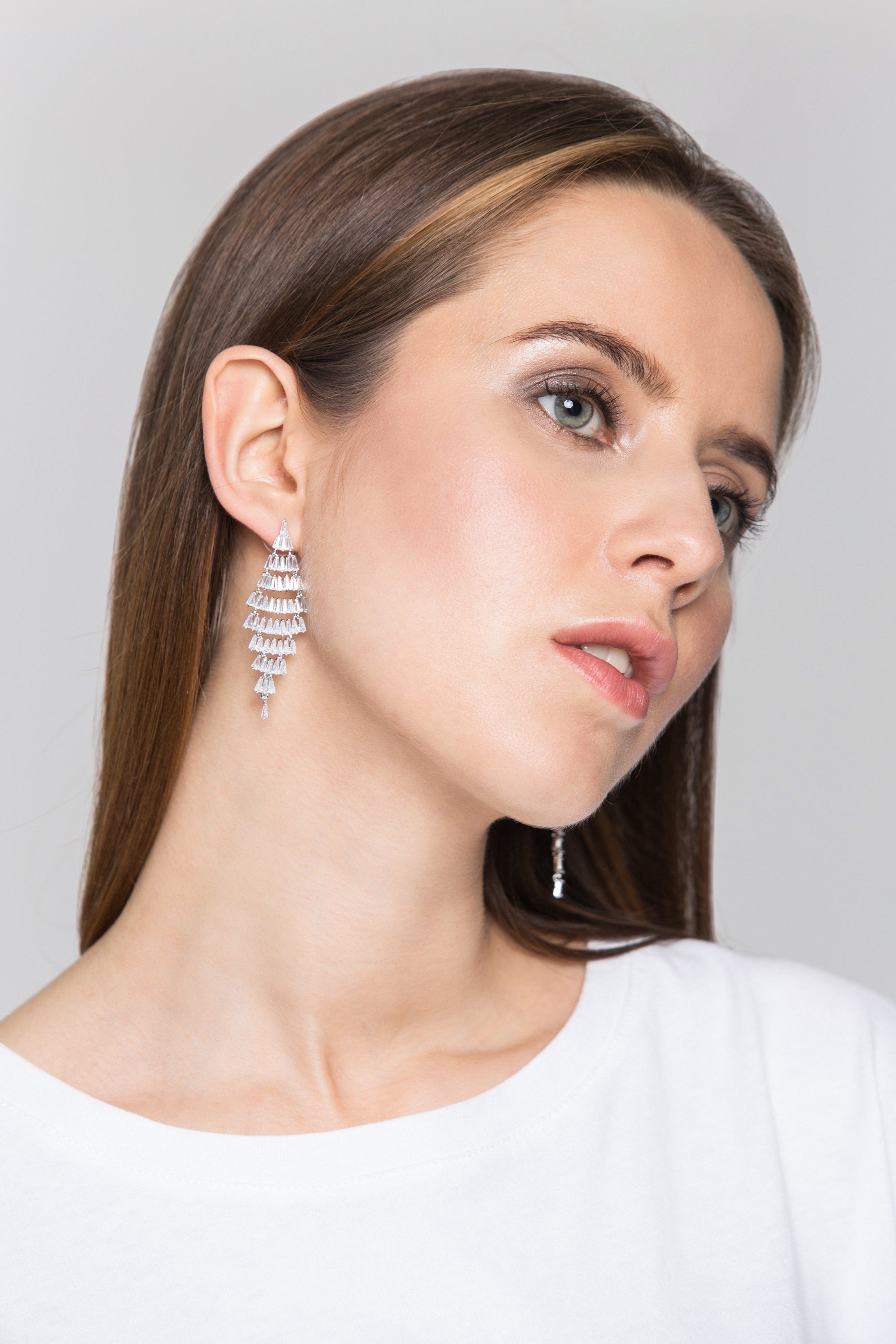 Tiered Diamond Earrings
