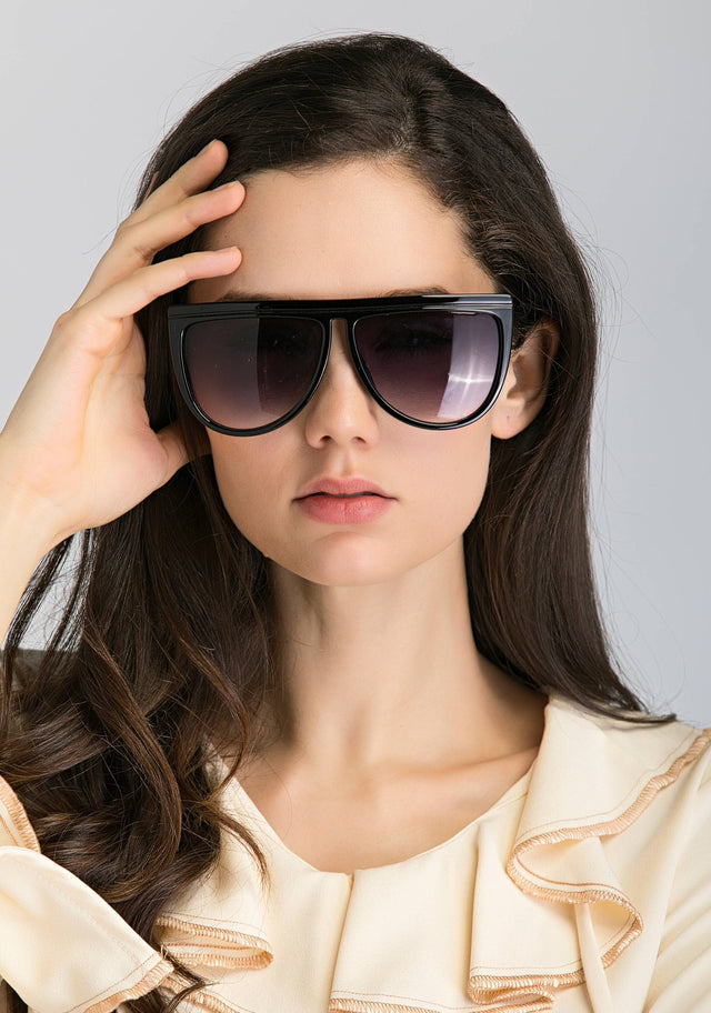 Black Gradient Lenses Visor Sunglasses