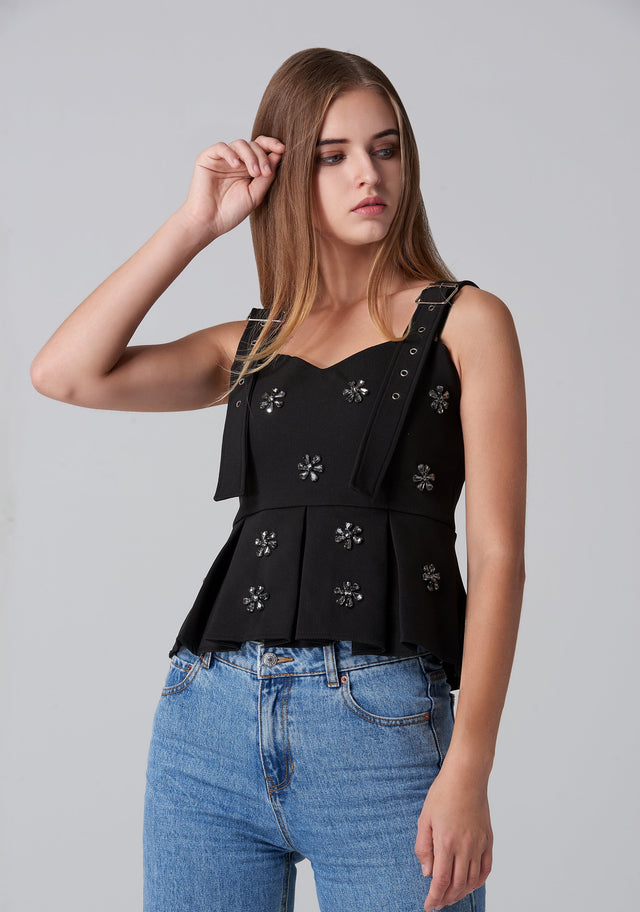 Black Jewel Gladiator Top
