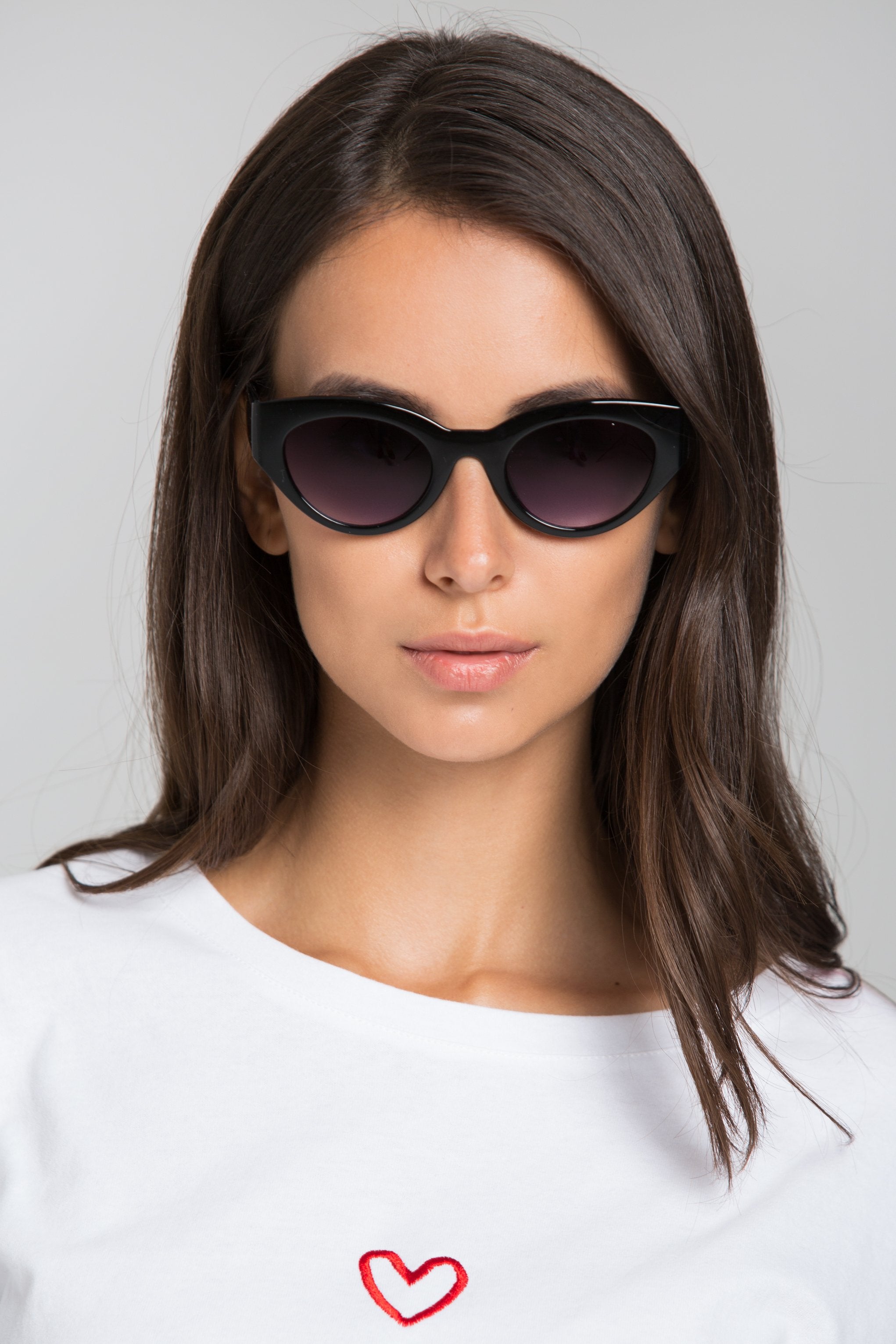 Black Retro Cat Eye Sunglasses