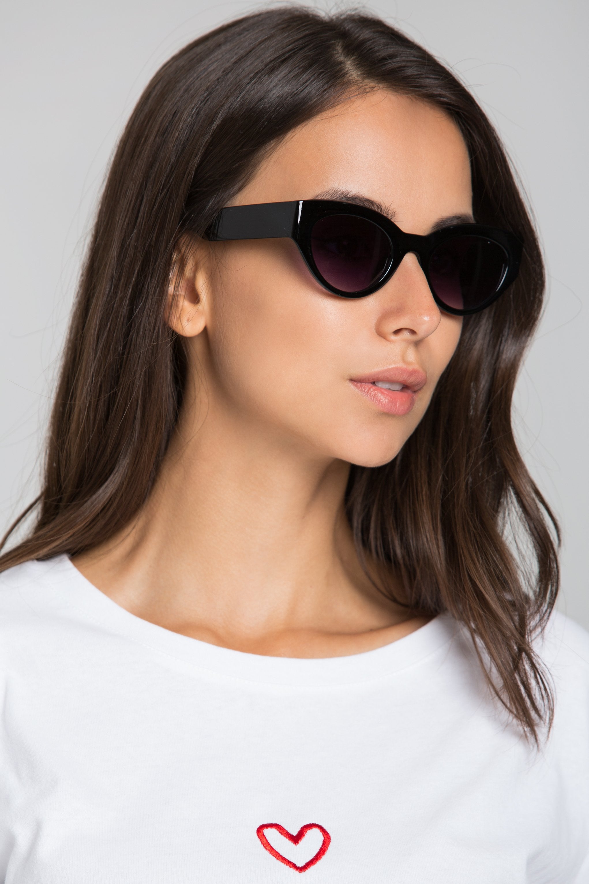 Black Retro Cat Eye Sunglasses
